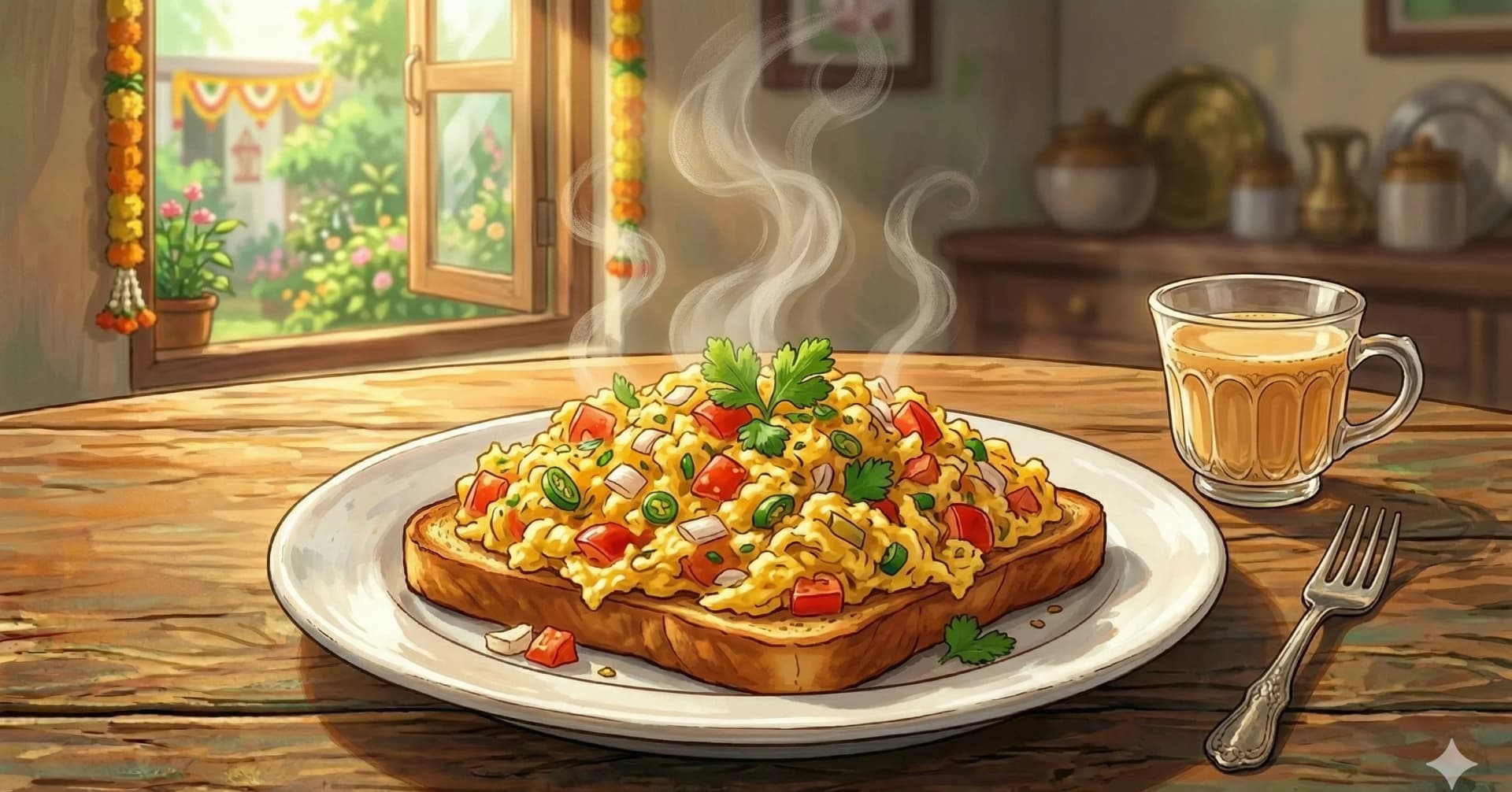 Parsi Scrambled Eggs (Akuri)