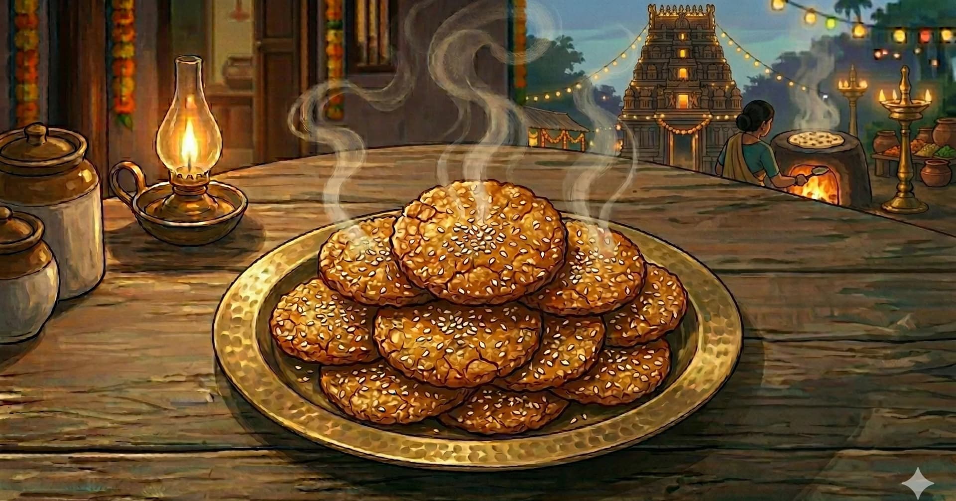 Jaggery Rice Fritters (Ariselu)