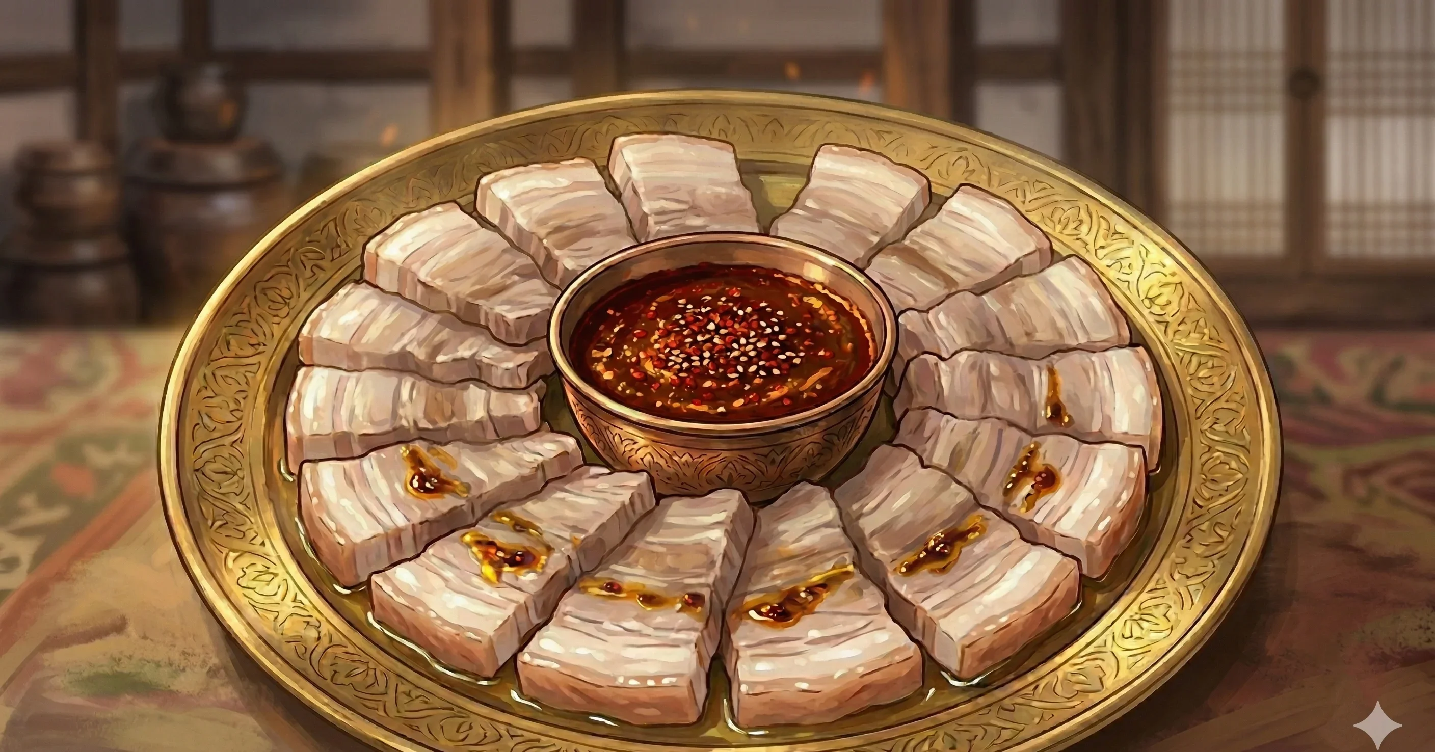 Bossam (Boiled Pork Belly Wraps)