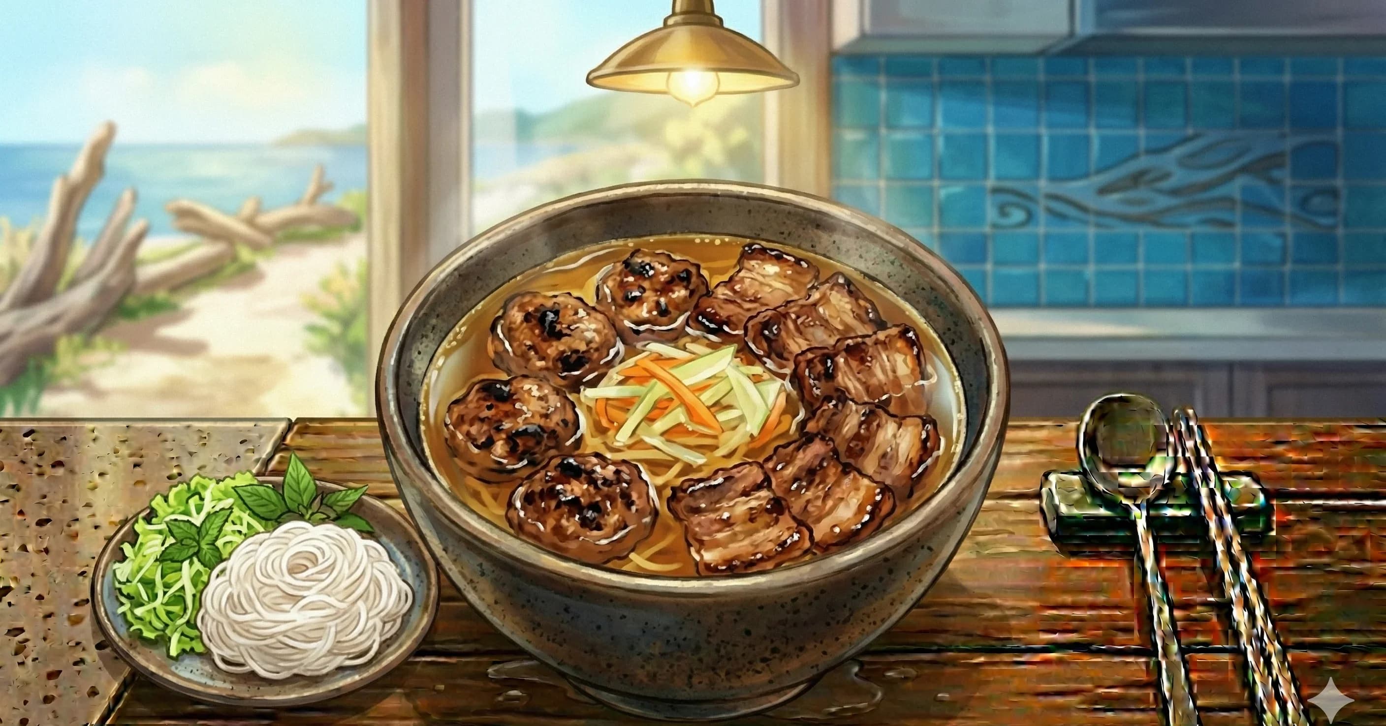 Bun Cha (Vietnamese Grilled Pork with Rice Noodles)