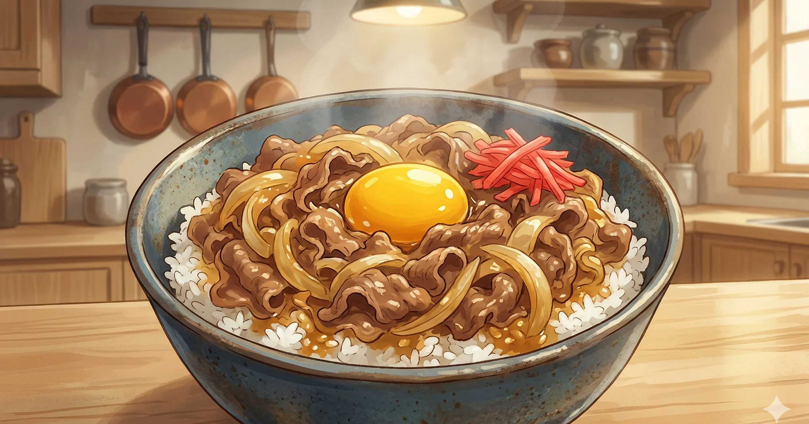Gyudon (Beef and Onion Rice Bowl)