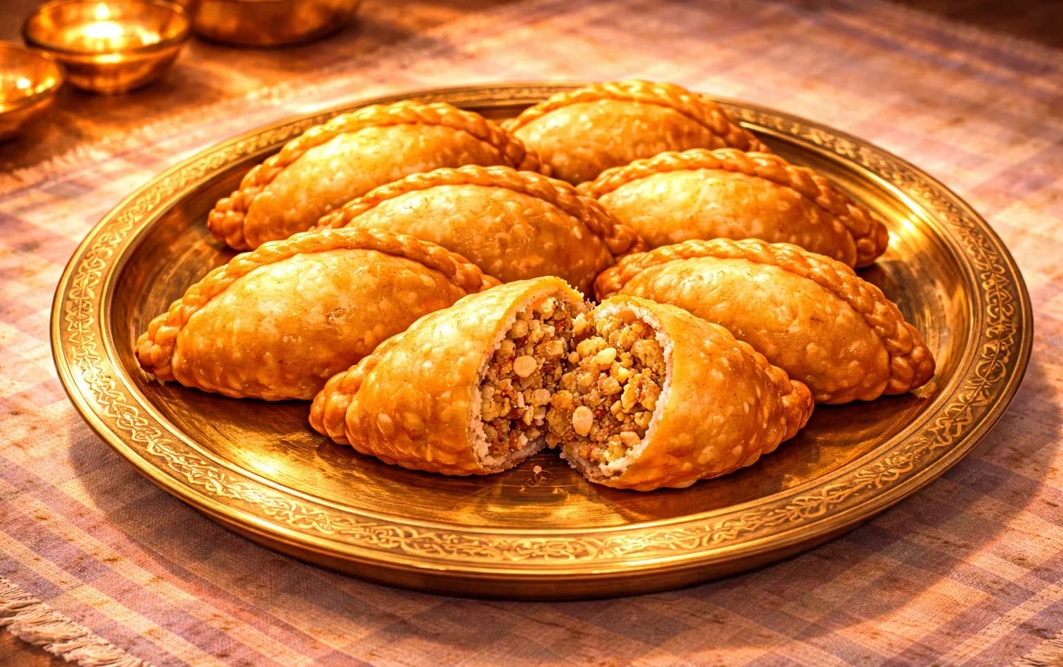 Sweet Stuffed Pastry (Karanji)