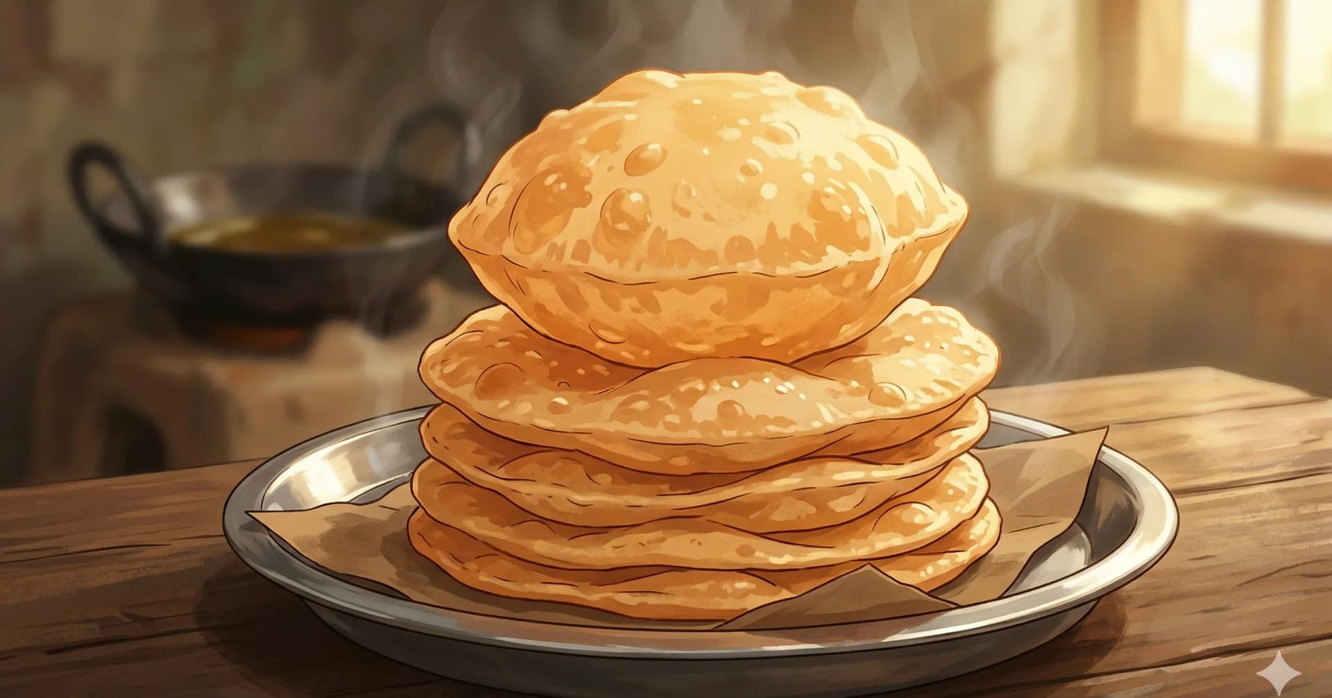 Bengali Fried Flatbread (Luchi)