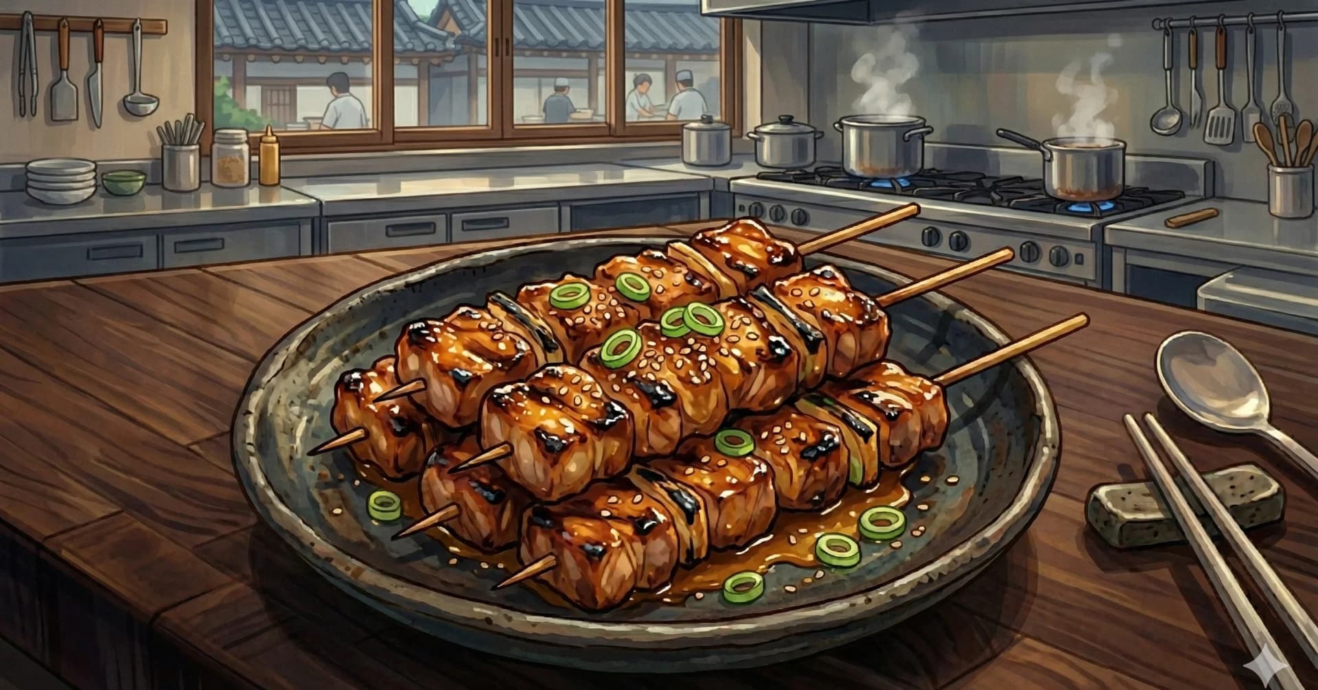 Grilled Marinated Pork (Maekjeok / 맥적)