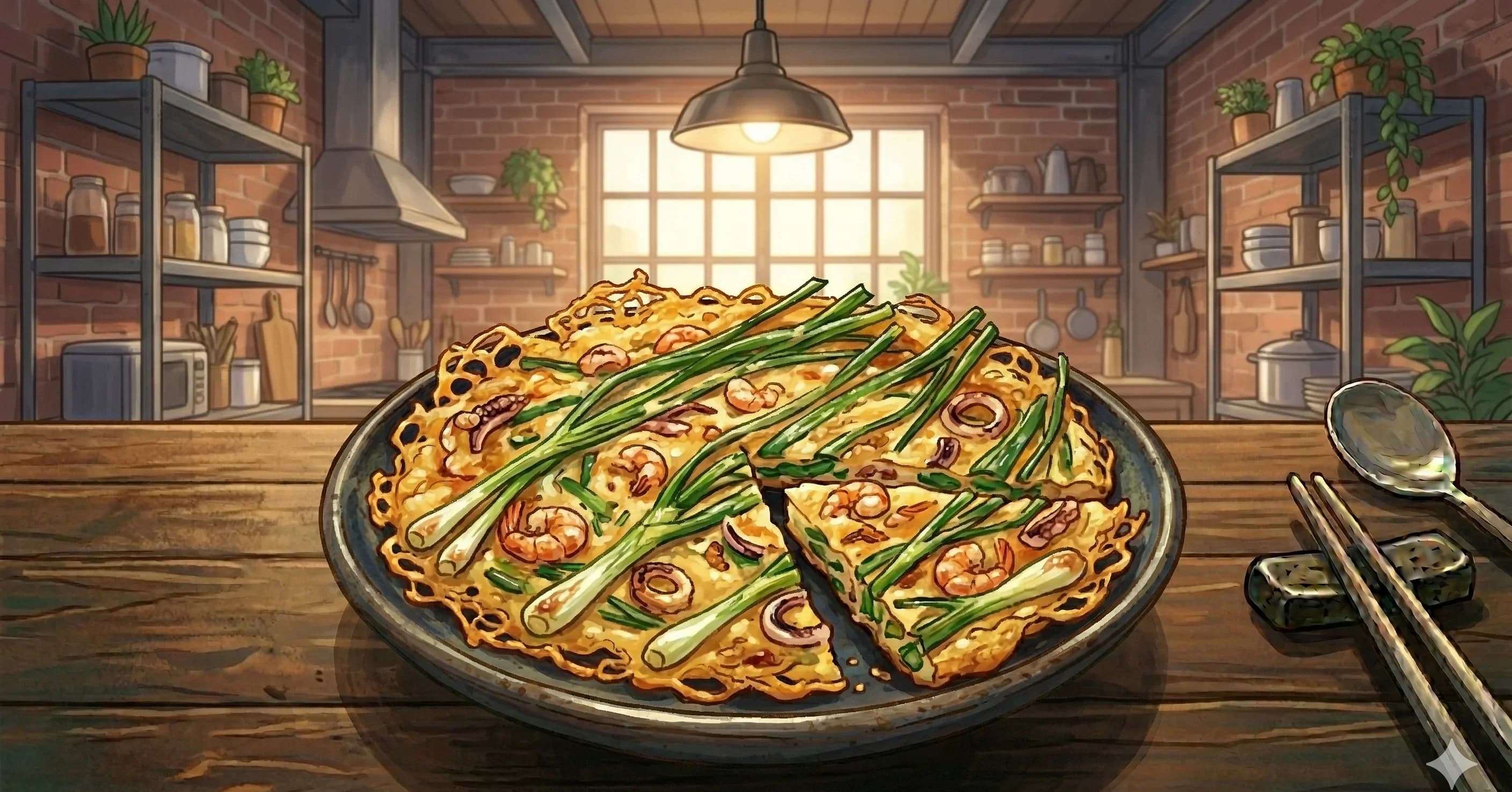 Pajeon (Korean Scallion Pancake)