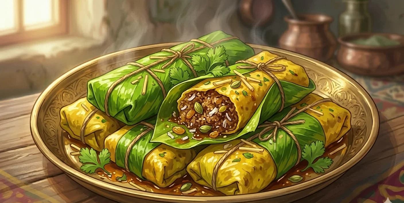 Turmeric Leaf Rice Cakes (Patoli)