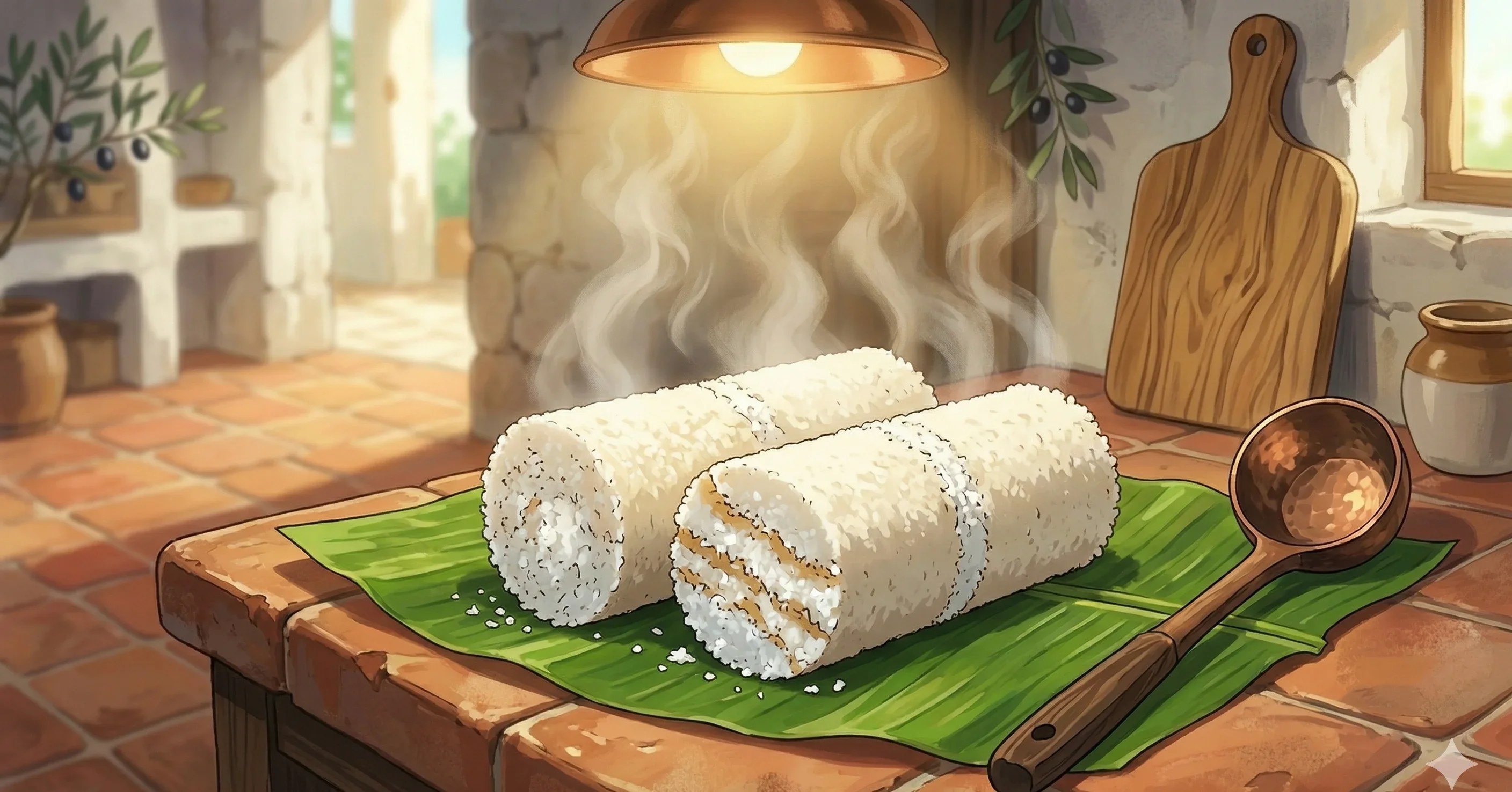 Steamed Rice Cylinders (Puttu)