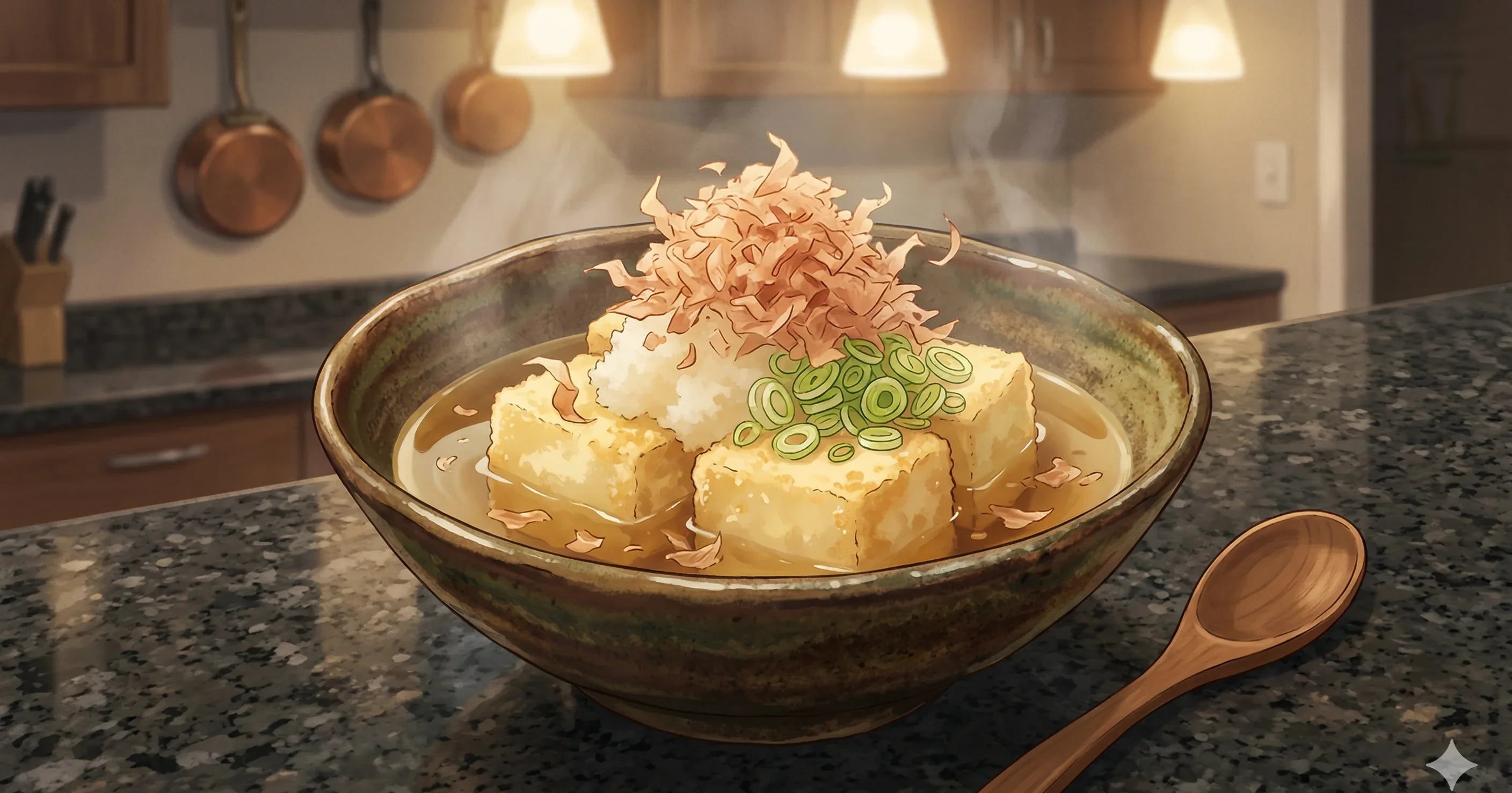 Agedashi Tofu (Fried Tofu in Dashi Broth)