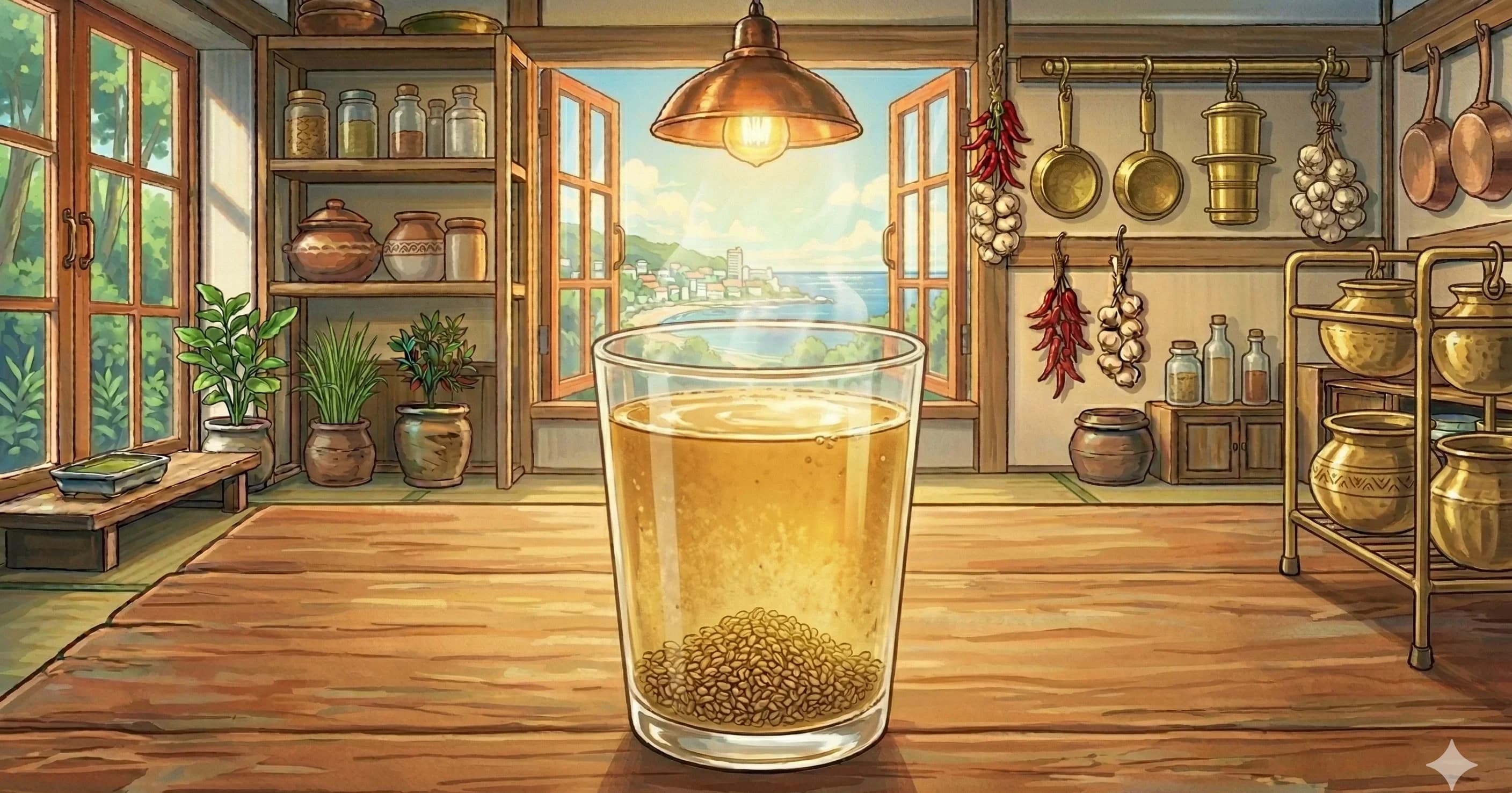 Ajwain Water (Digestive Infusion) — The North Indian home remedy for indigestion, bloating, and colic