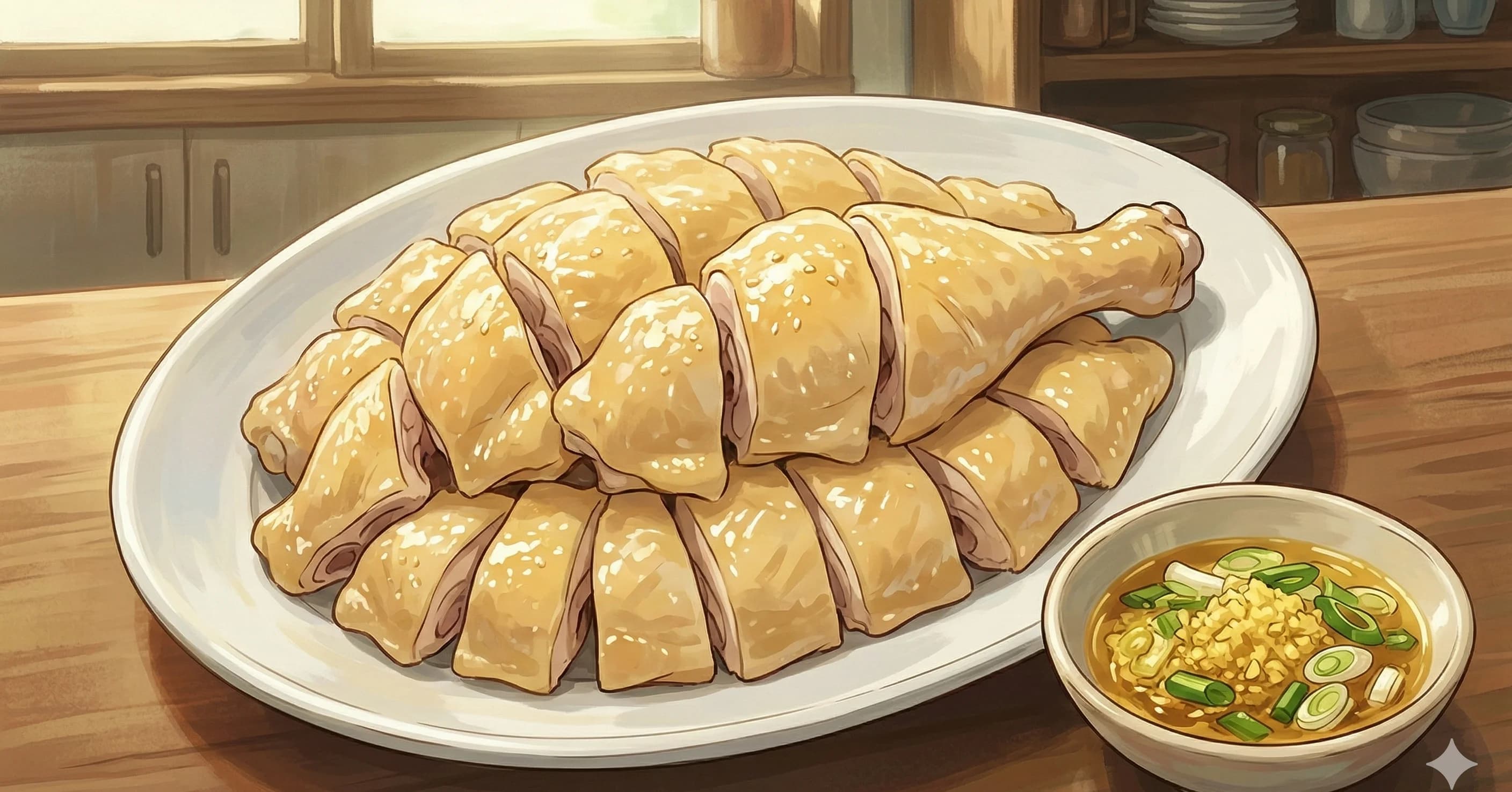 Bai Qie Ji (White Cut Chicken) — Cantonese poached chicken with silky skin and impossibly tender meat, served cold with ginger scallion sauce