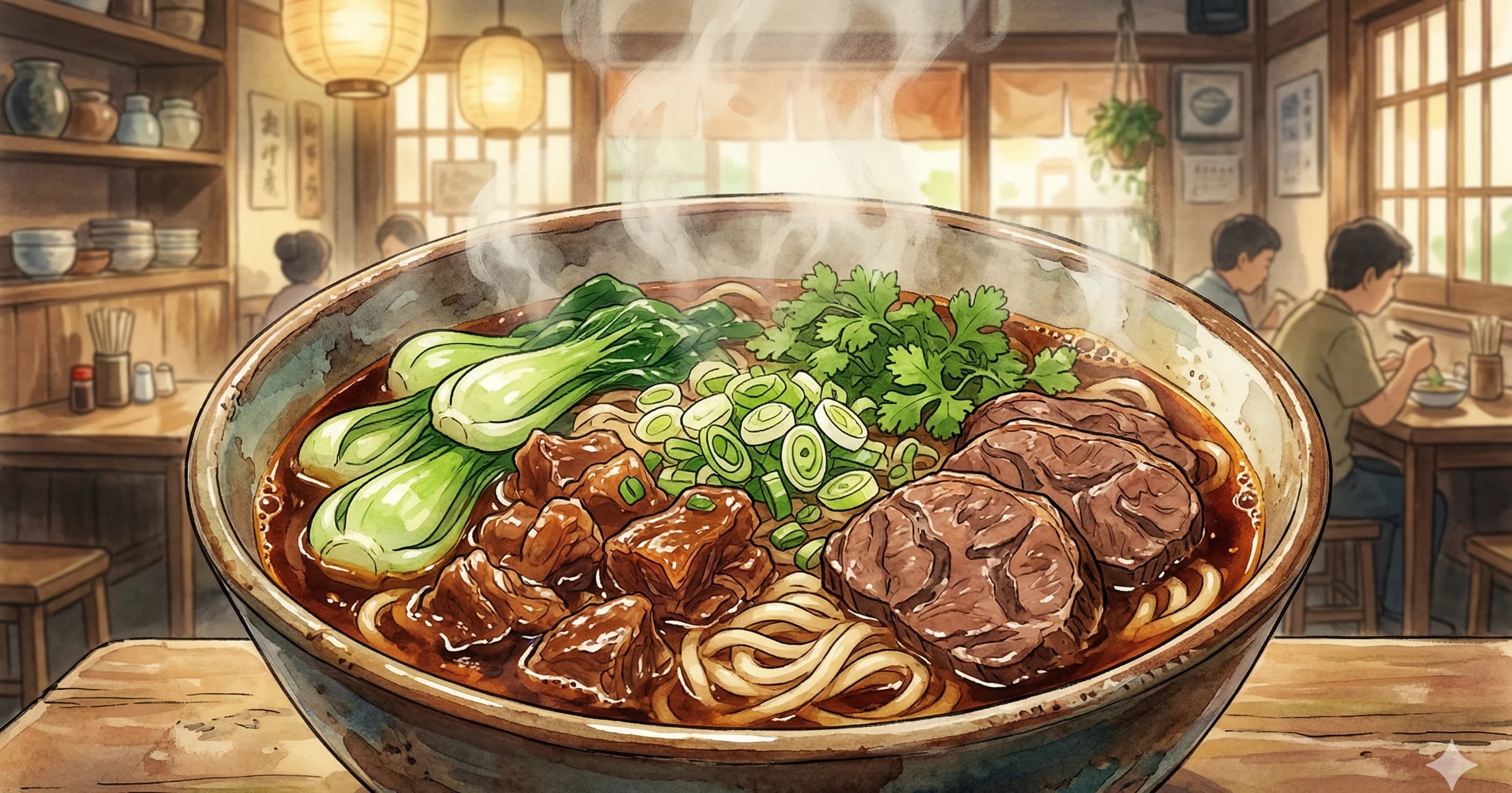 Beef Tendon Noodle Soup (牛筋面) — A collagen-rich noodle soup with meltingly soft braised beef tendon in a deeply spiced broth