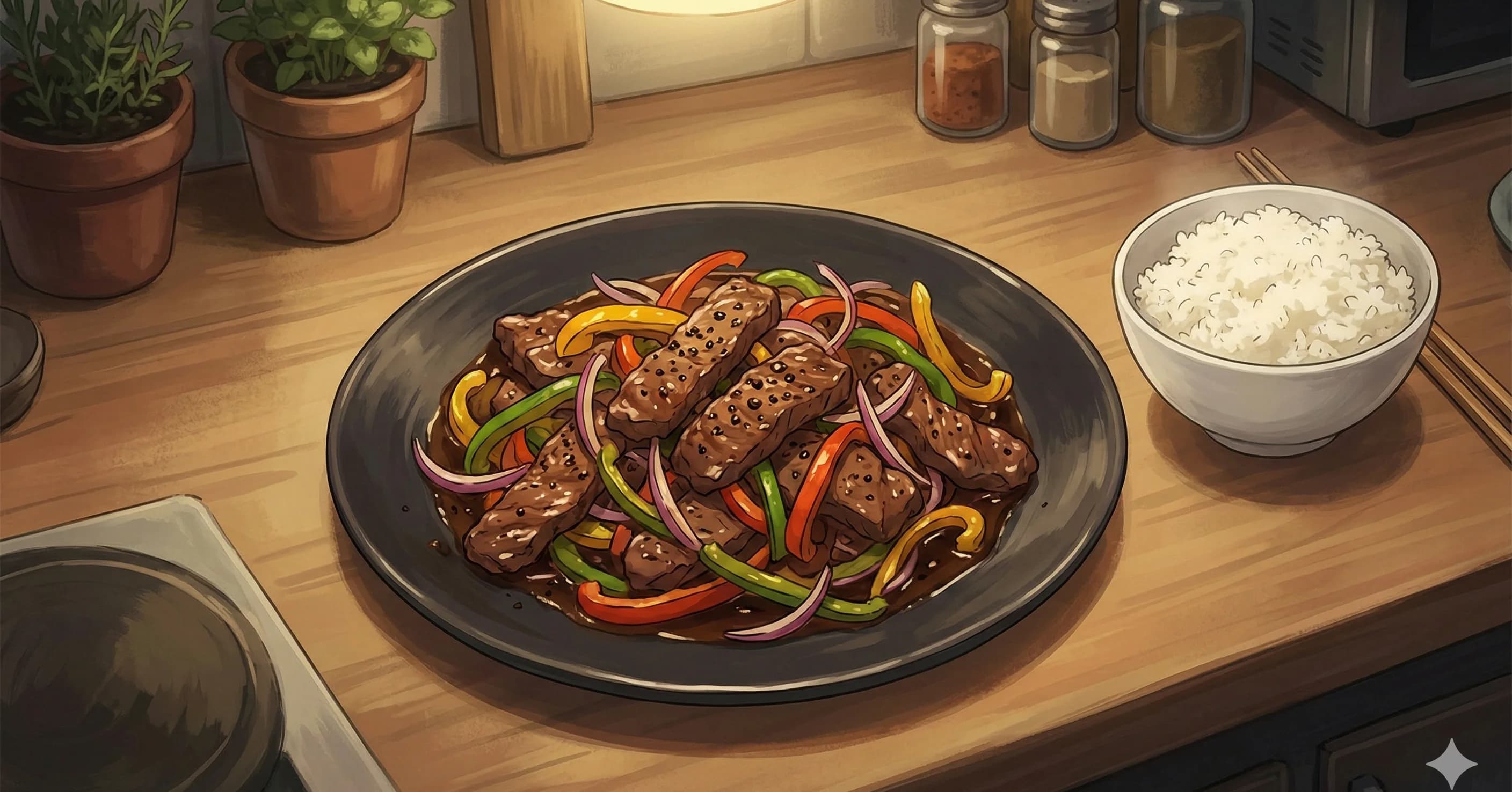 Black Pepper Beef (黑椒牛柳)