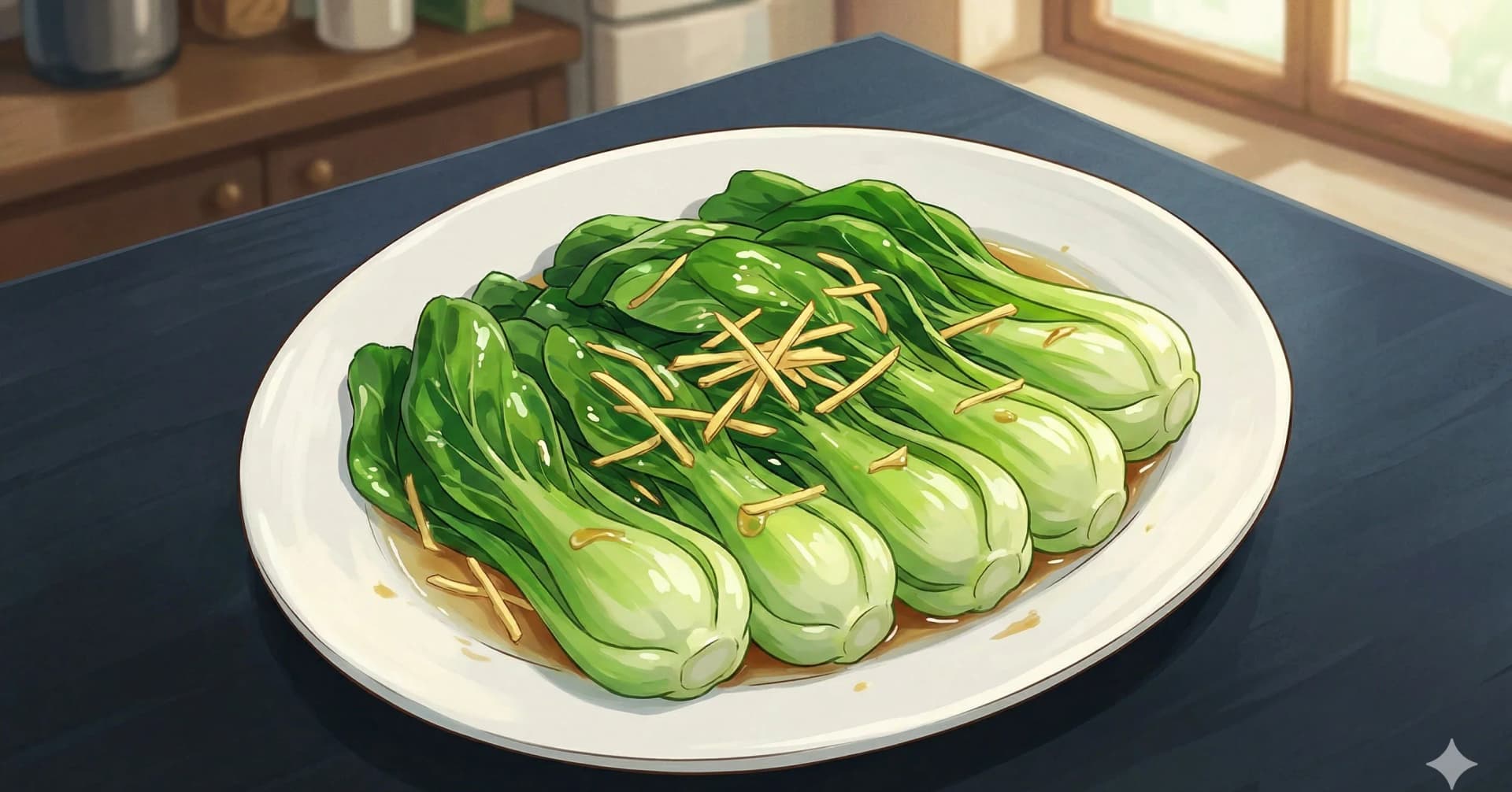 Bok Choy en Salsa de Jengibre (姜汁白菜)