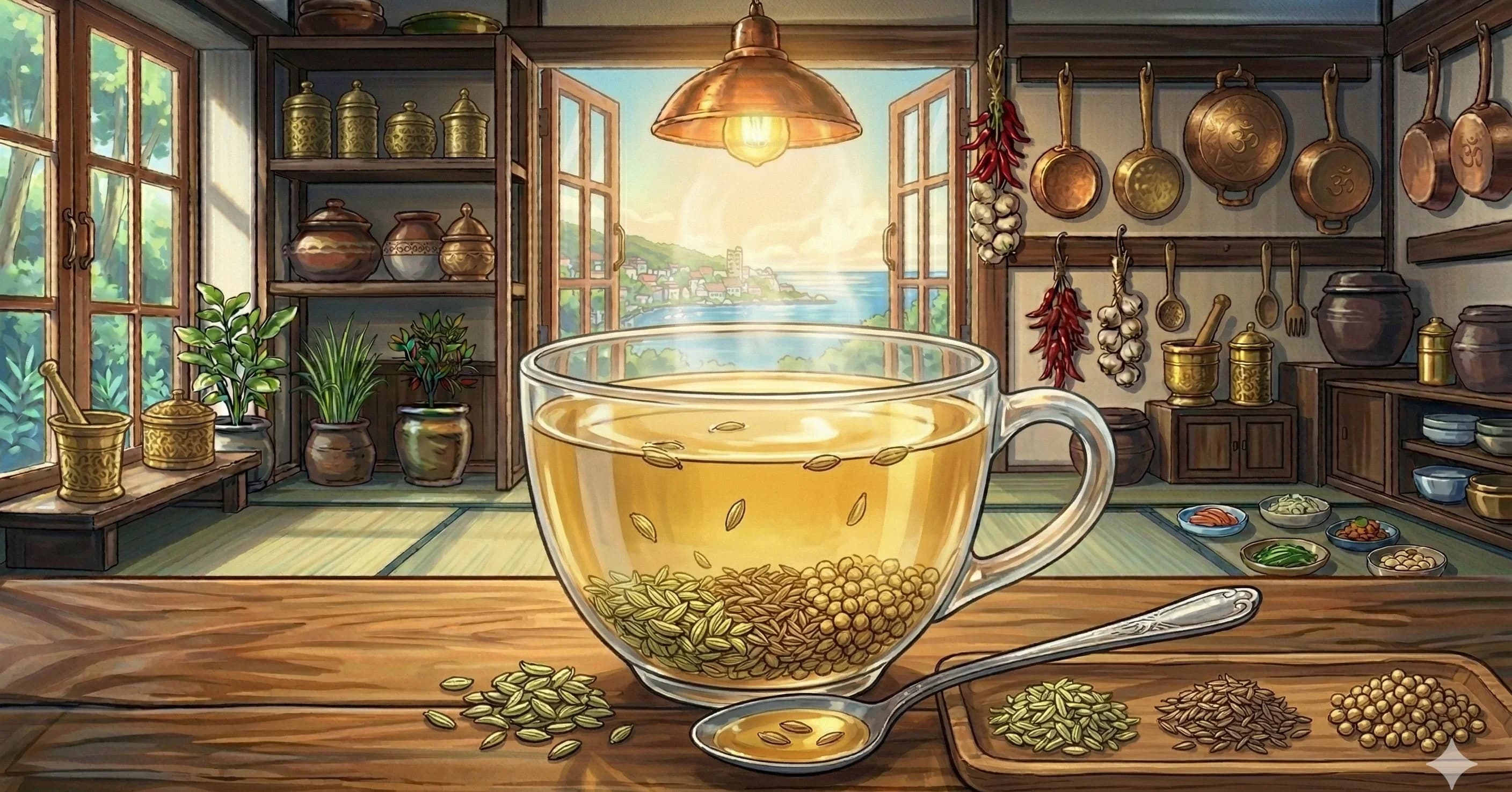 Fennel, Cumin & Coriander Digestive Tea — The three-seed Ayurvedic digestive formula