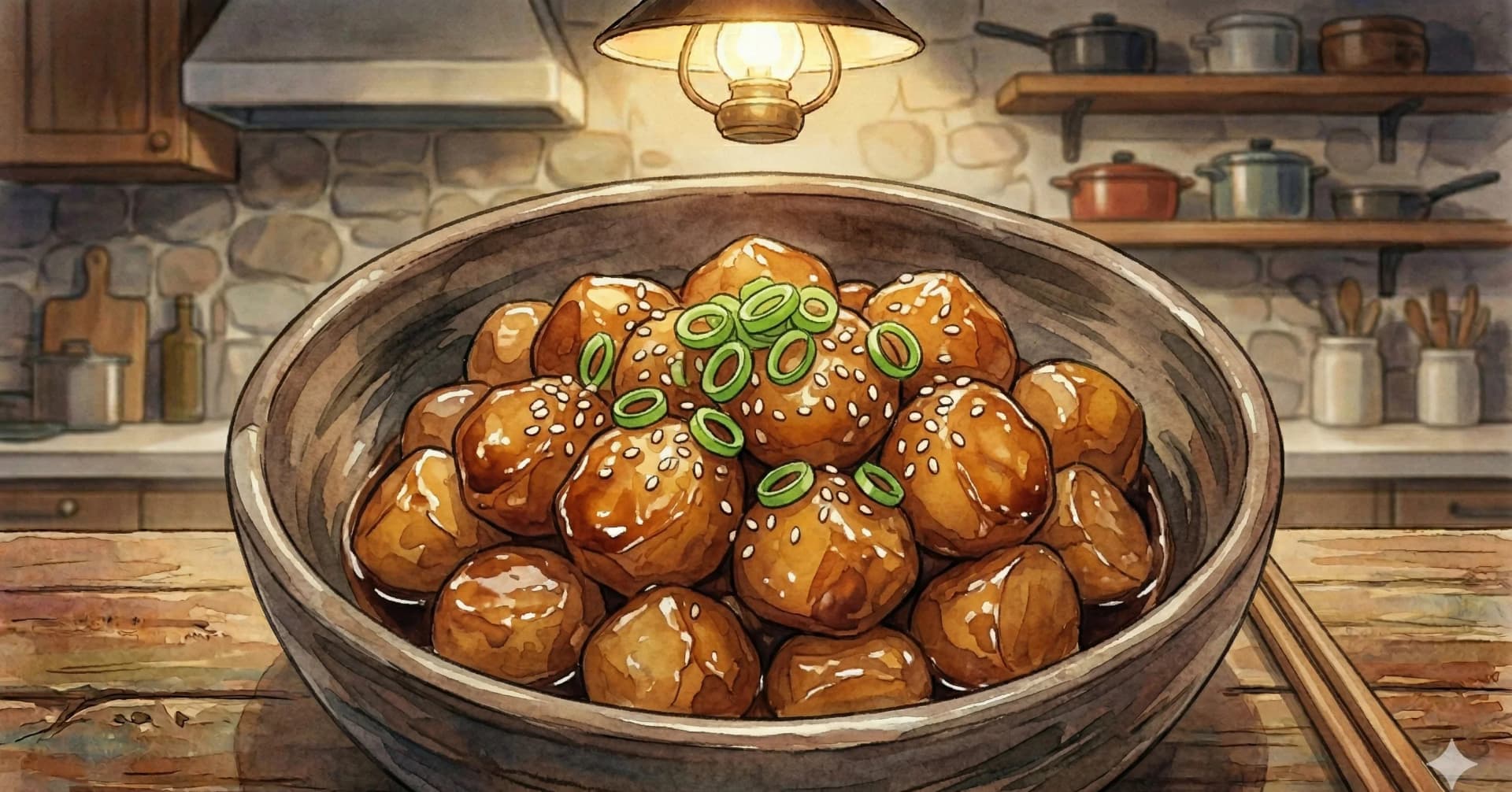 Gamja Jorim (Soy-Braised Potatoes) — Small potatoes glazed in a sweet soy sauce until glossy and tender to the core
