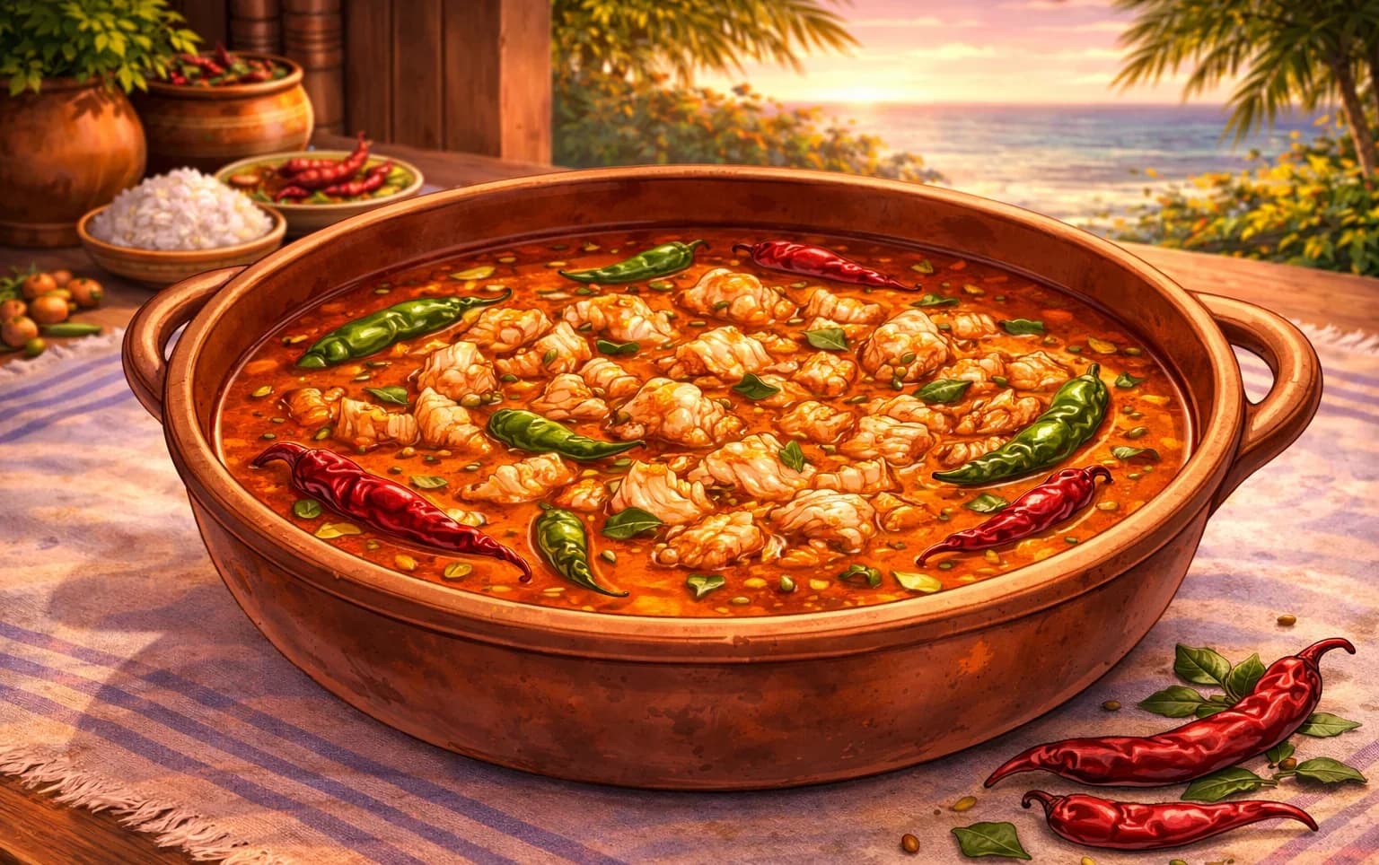 Goan Fish Curry — Tangy coconut and red chilli — the daily table of coastal Goa