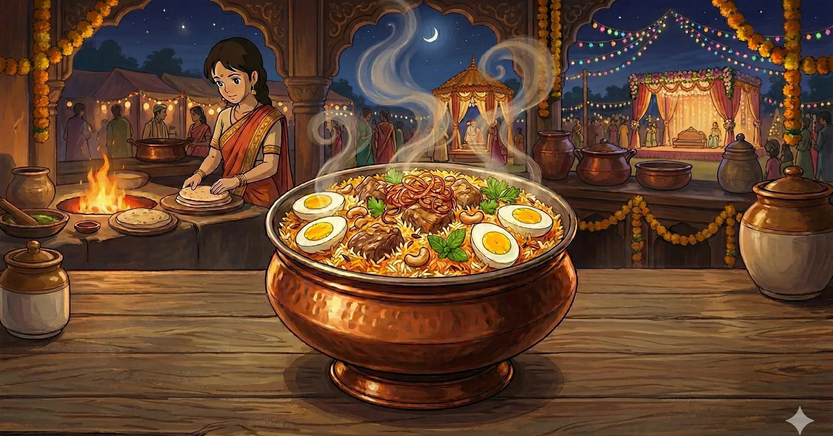 Hyderabadi Biryani — The dum-sealed crown of Mughal Deccan cooking