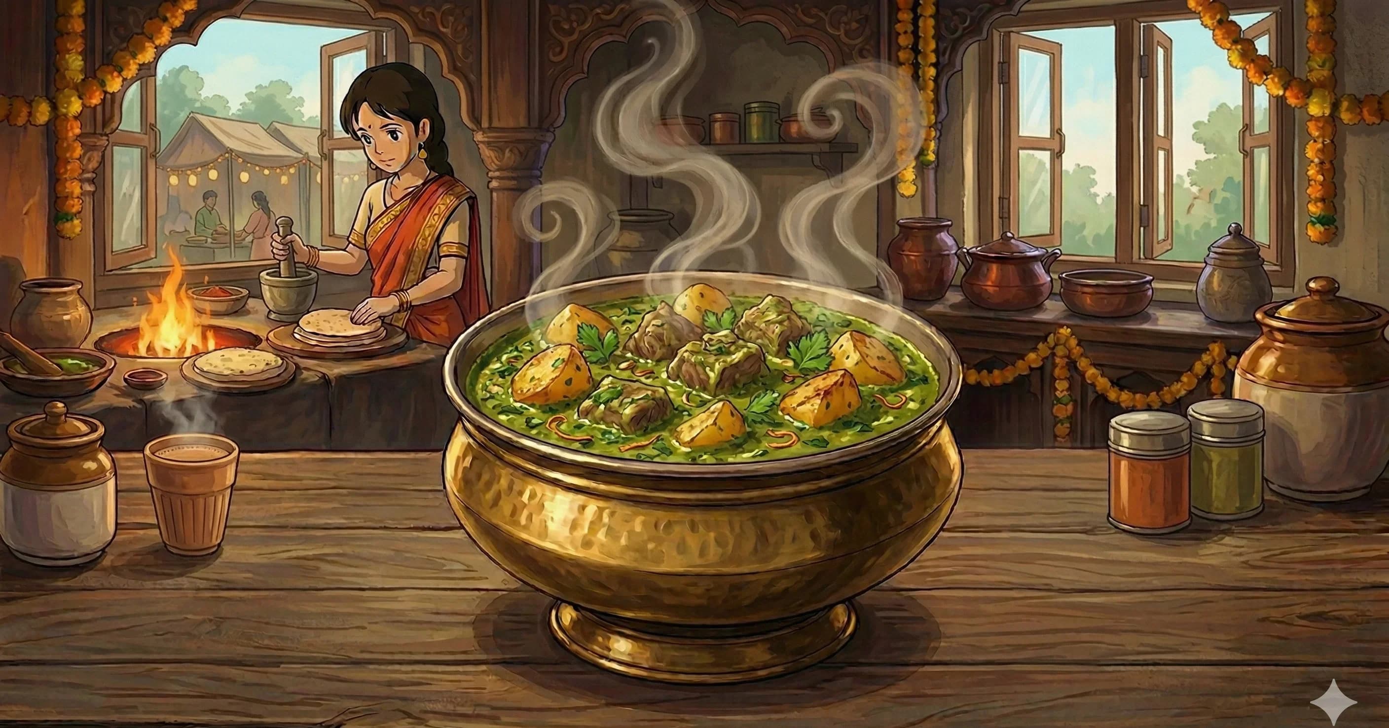 Hyderabadi Lamb Korma — Lamb braised in yogurt, ground nuts, and fragrant whole spices — the Nizam's korma