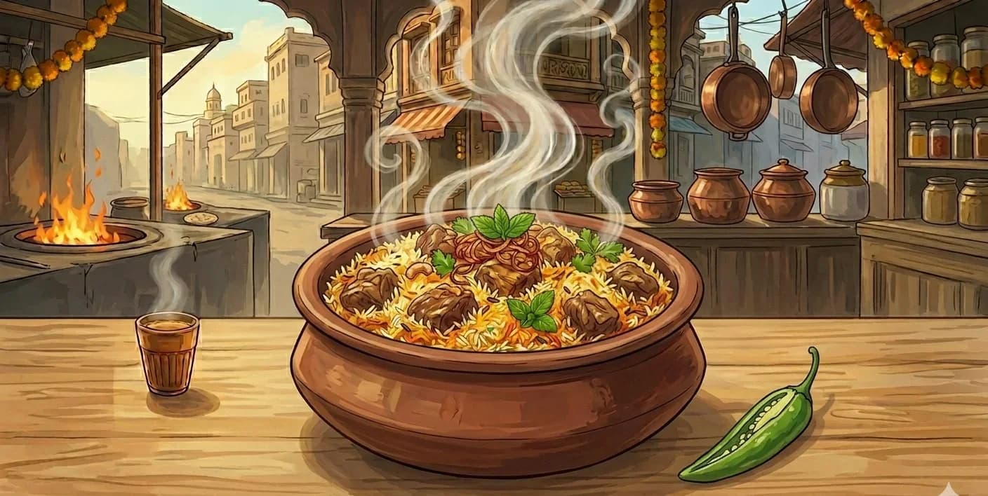 Raw-Layered Biryani (Kachi Biryani)