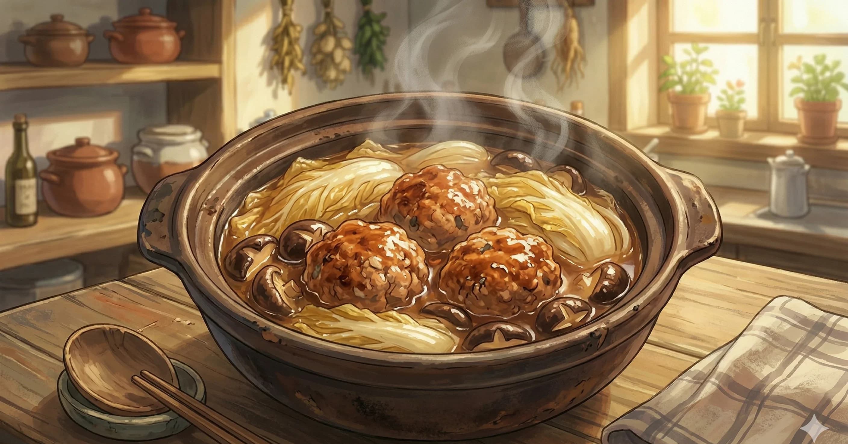 Shi Zi Tou (Lion's Head Meatballs) — Giant pork meatballs braised with napa cabbage in a fragrant broth
