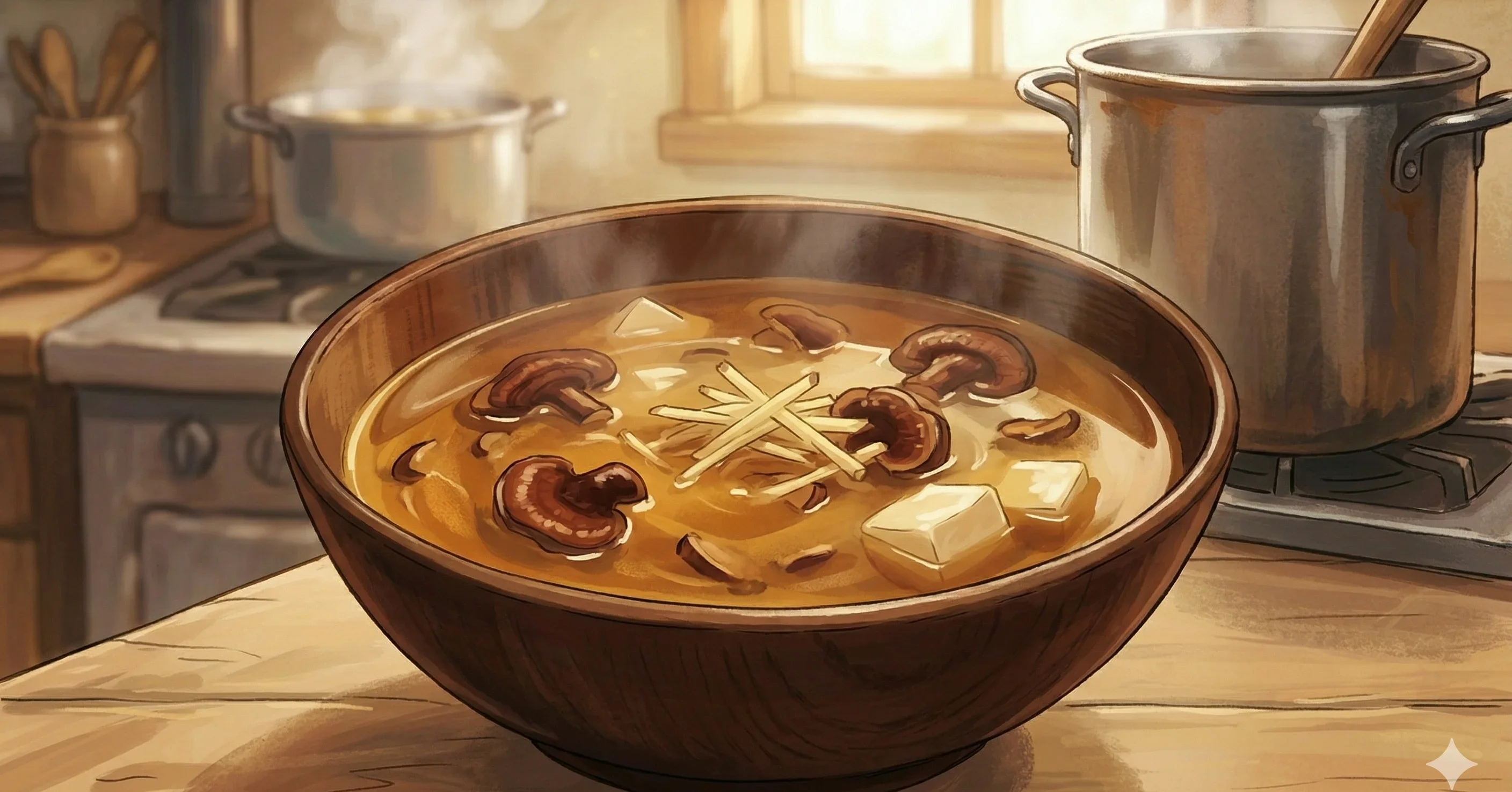 Miso Soup with Ginger and Reishi — A three-ingredient Japanese immune tonic, elevated