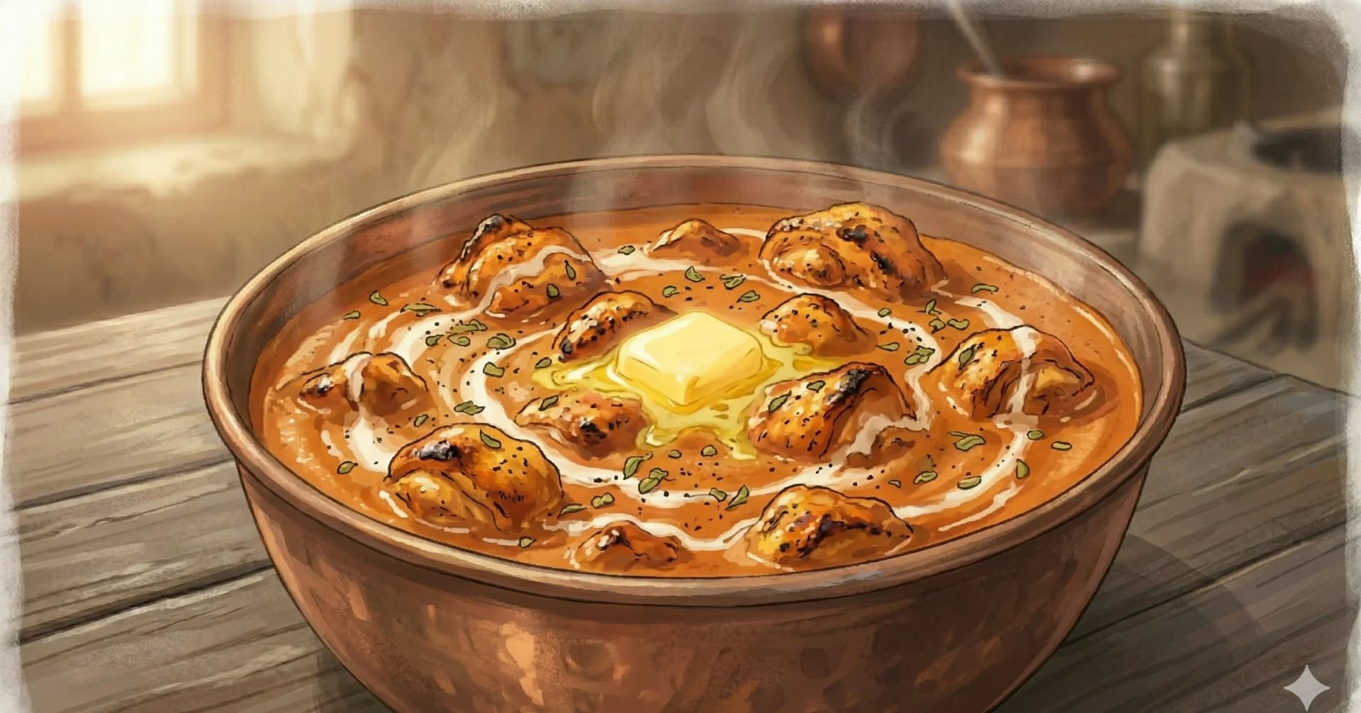 Murgh Makhni — Pollo a la mantequilla (La receta original de Moti Mahal)