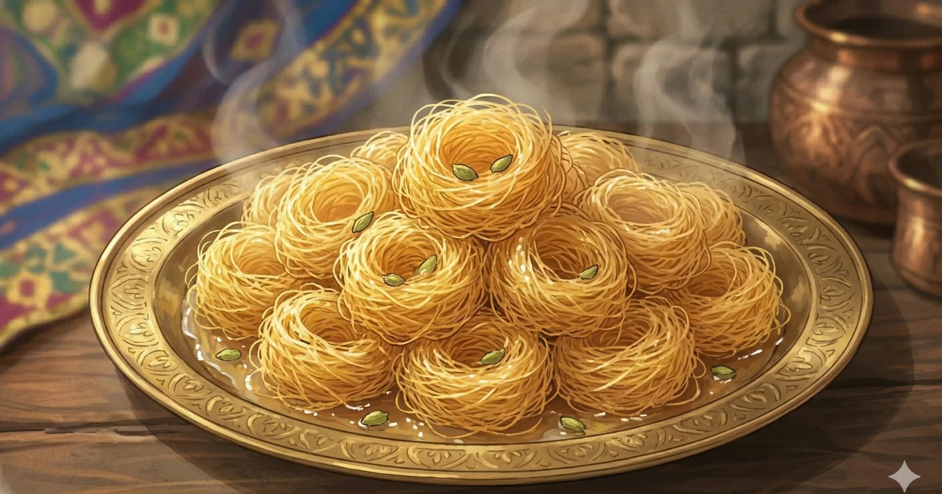 Egg Yolk Vermicelli Sweet (Muttamala) — Kerala's Portuguese-Influenced Egg Yolk Garland Sweet