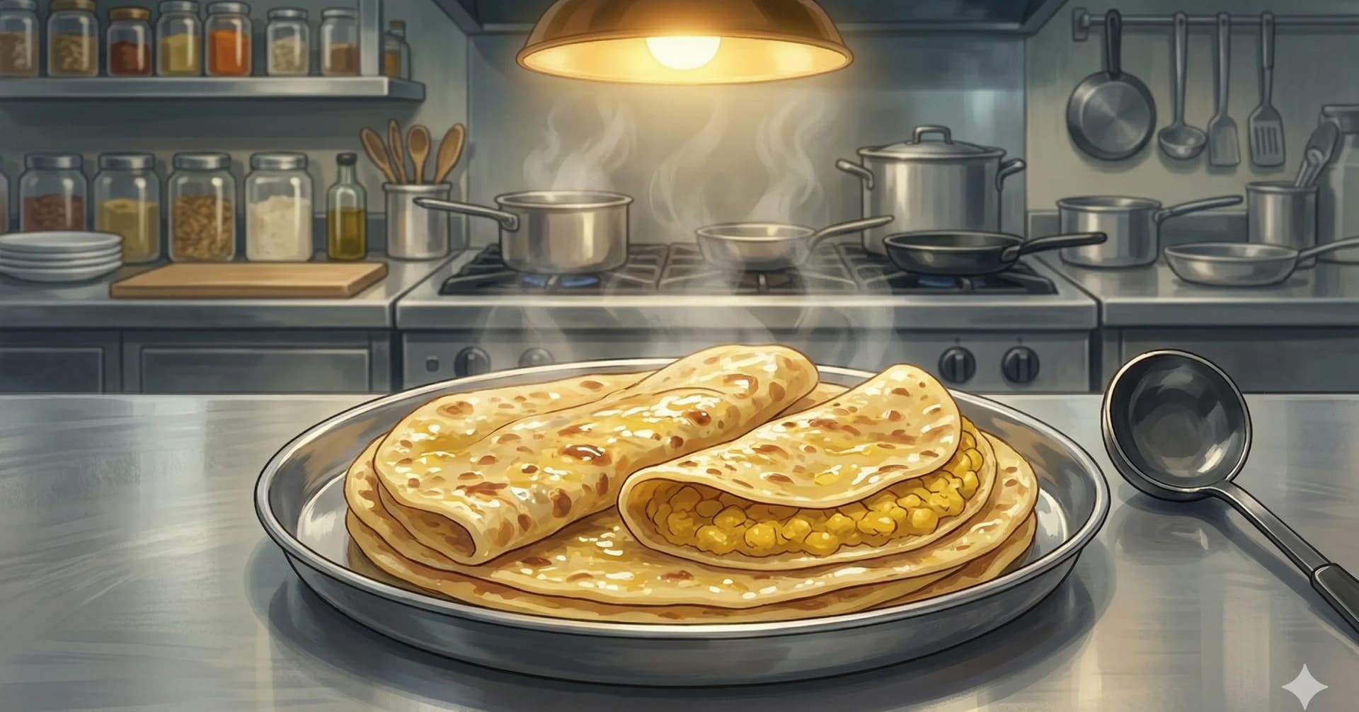 Sweet Lentil Stuffed Bread (Puran Poli) — Maharashtrian sweet flatbread filled with spiced chana dal and jaggery