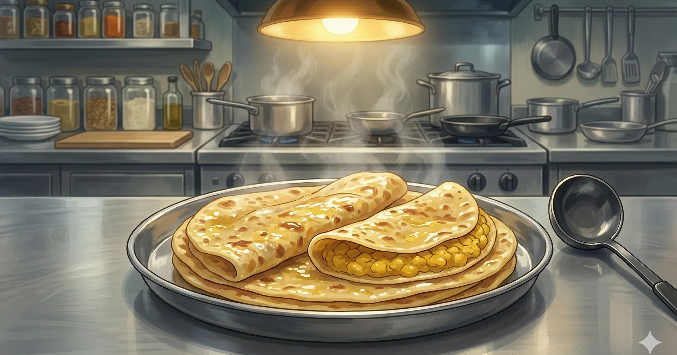 Sweet Lentil Stuffed Bread (Puran Poli) — Maharashtrian sweet flatbread filled with spiced chana dal and jaggery