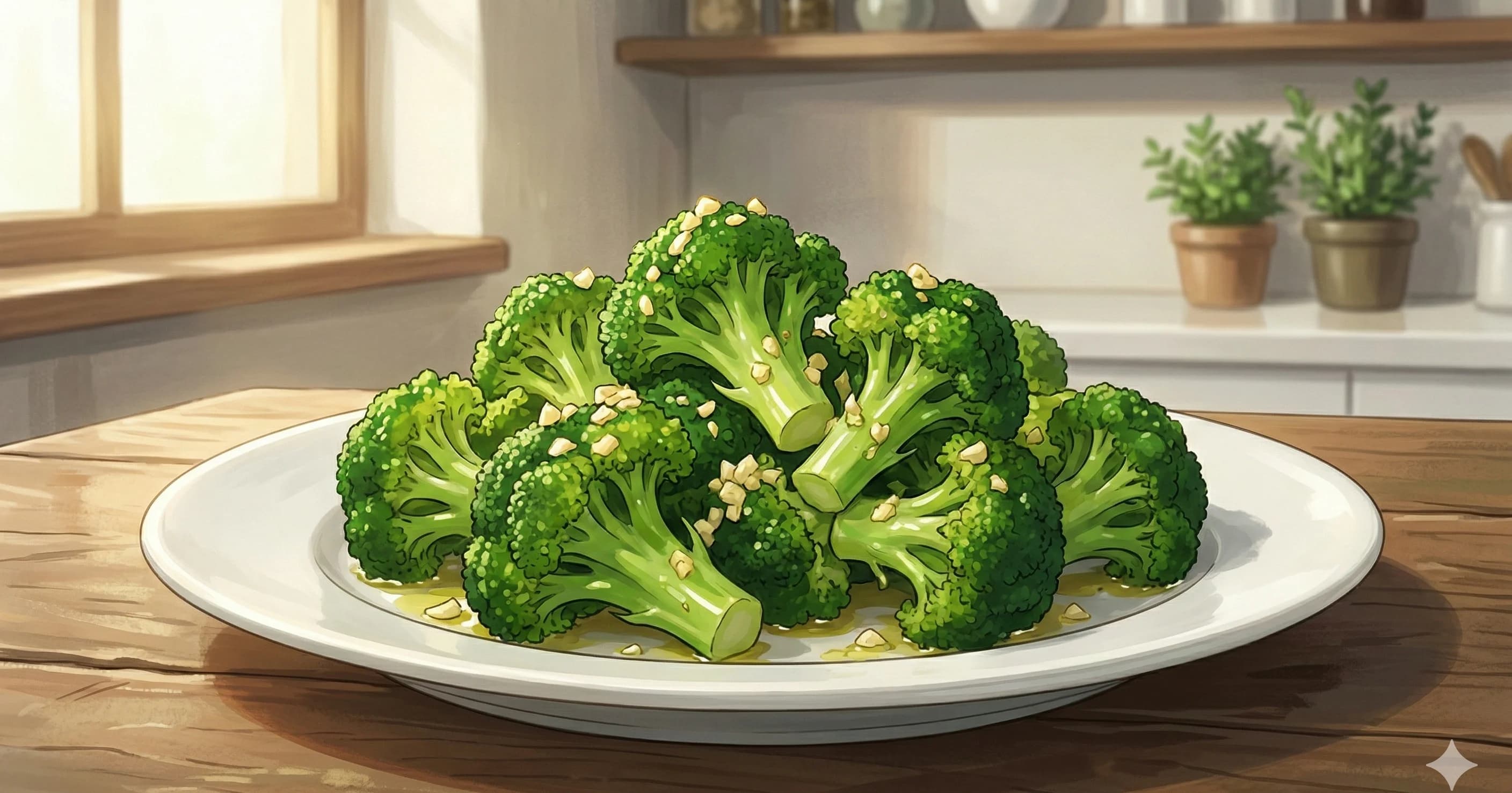 Sauteed Broccoli with Minced Garlic (蒜蓉西兰花) — Blanched broccoli florets flash-sauteed with a generous amount of minced garlic and nothing else, the way Chinese home kitchens actually cook vegetables