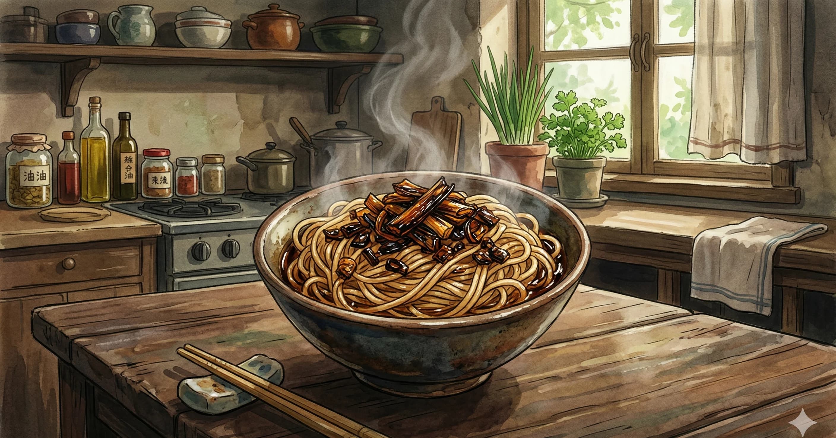 Cong You Ban Mian (Scallion Oil Noodles) — Shanghai's deceptively simple noodles tossed in slow-fried scallion oil with soy and sugar