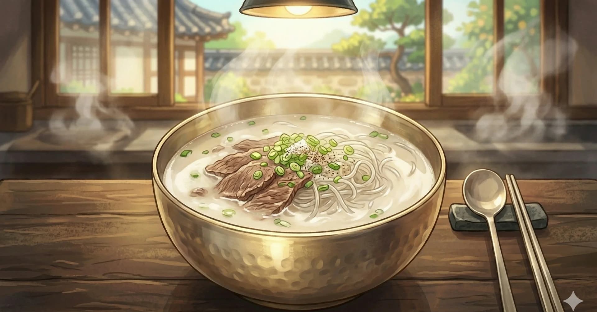 Seolleongtang (Sopa de Huesos de Res)