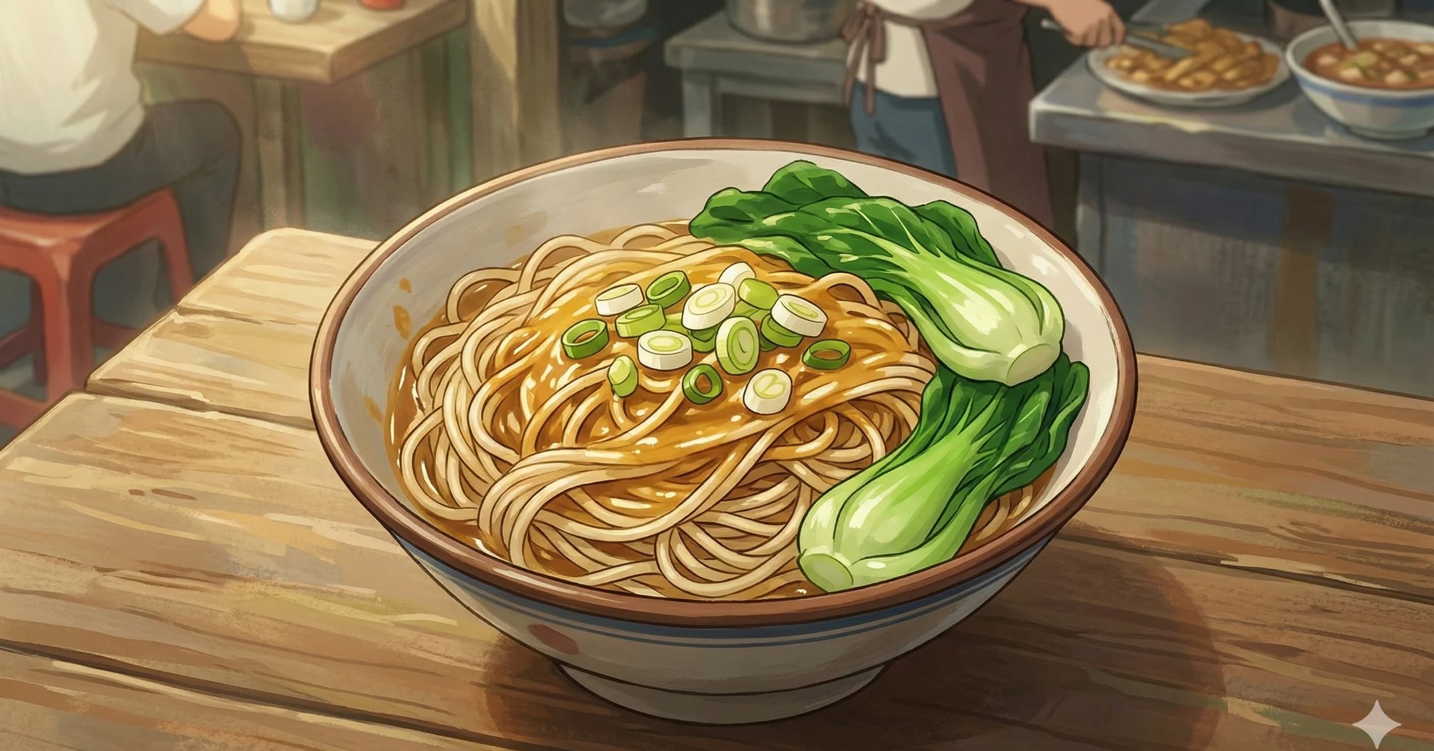 Shaxian Peanut Sauce Noodles (沙县拌面) — Fujian street noodles tossed in a rich peanut sauce with scallion lard and seasoned soy sauce, ready in minutes