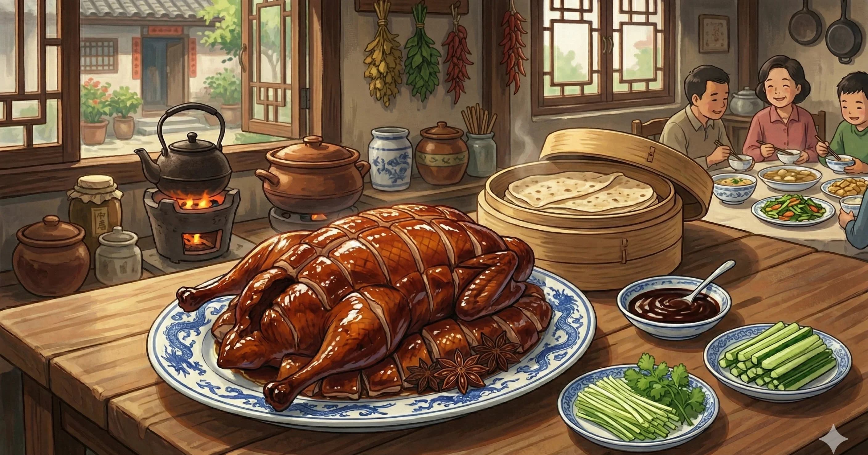 Soy Sauce Chicken — Whole chicken poached in a fragrant soy, ginger, and star anise broth until silky and deeply seasoned