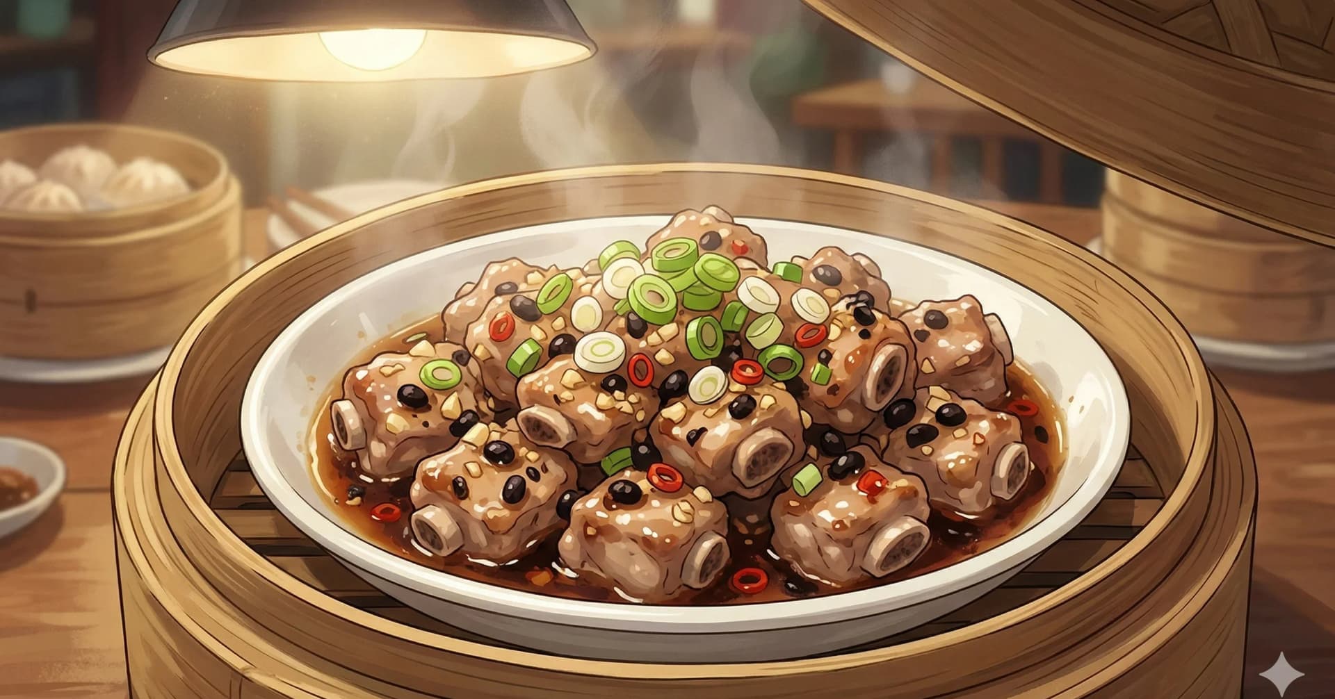 Steamed Spare Ribs with Black Bean Sauce (豉汁蒸排骨)