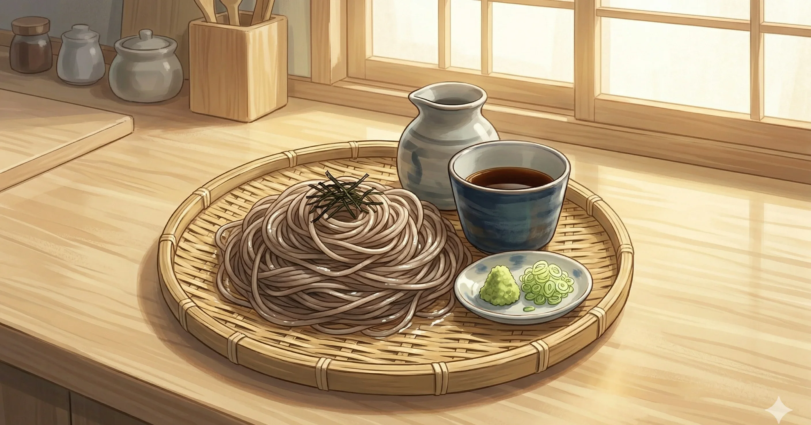 Zaru Soba (Cold Soba Noodles) — Chilled buckwheat noodles with a briny dashi dipping sauce, ready in fifteen minutes